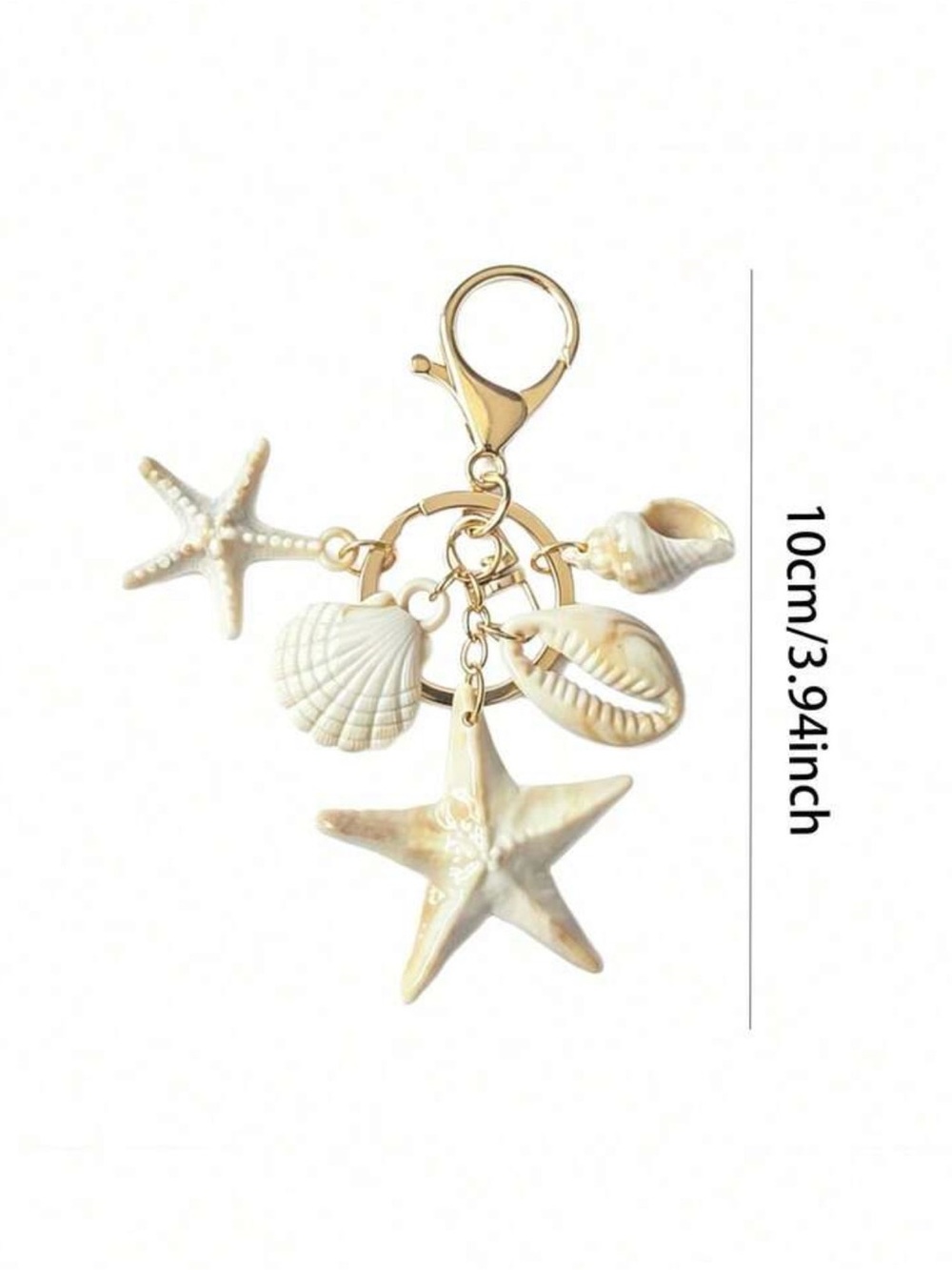 Seashell Starfish Keychain Bag Charm - Picture 7 of 8